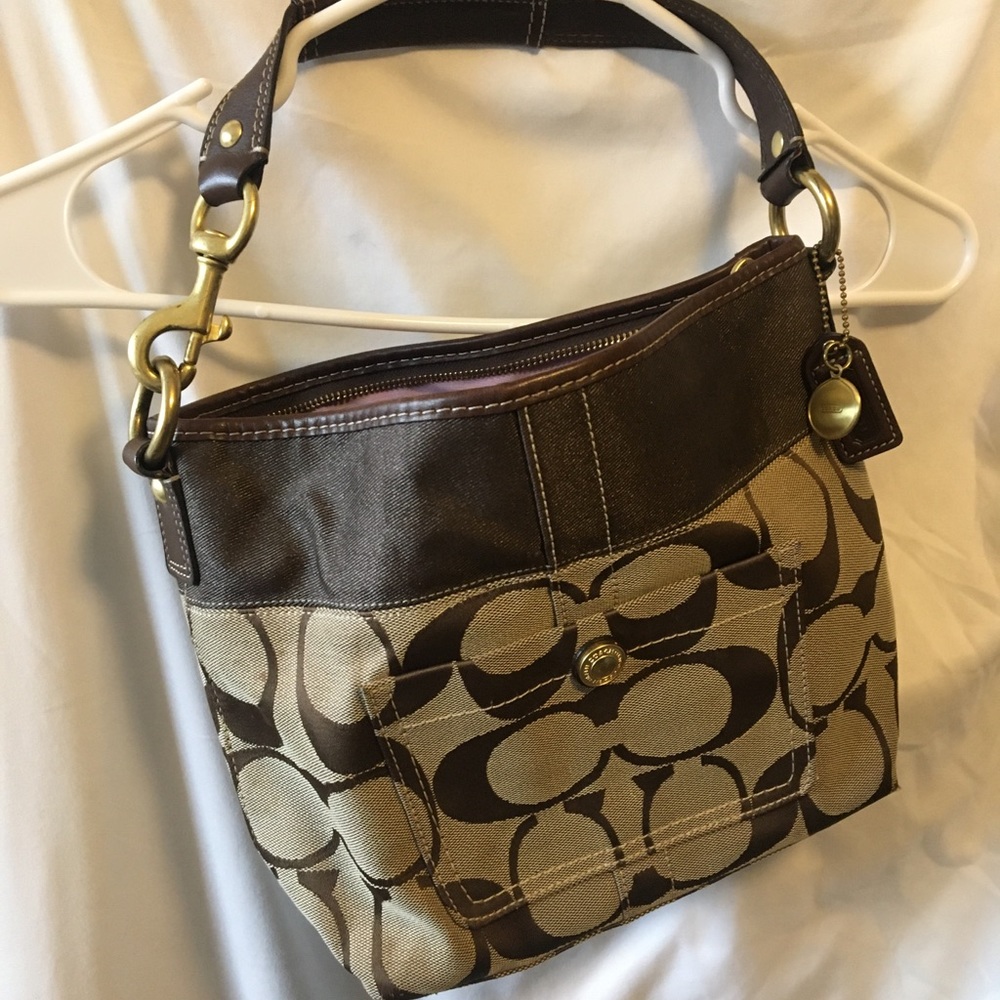 Coach monogram canvass purse